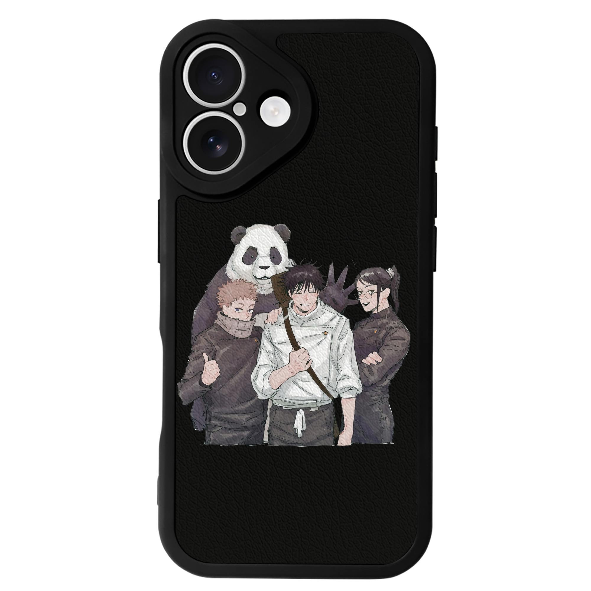 （画像用） 呪術廻戦 Jujutsu Kaisen 【iPhone 16シリーズ対応】シリコンスマホケース（レザー調） 材質：シリコン